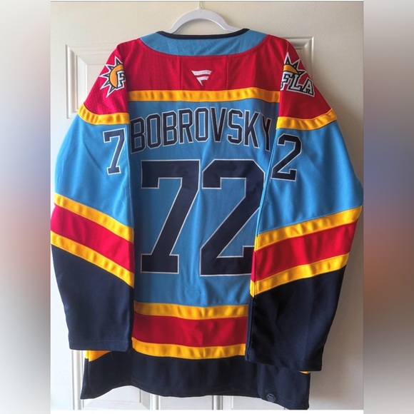 SOLD OUT Florida Panthers Vibrant Hockey Jersey with Palm Tree Design - Picture 2 of 2